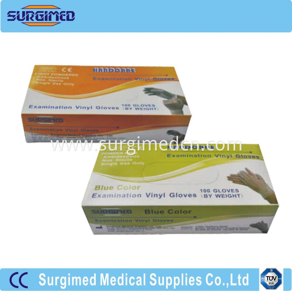 Medical Examination Vinyl Glove Disposable Inner Box